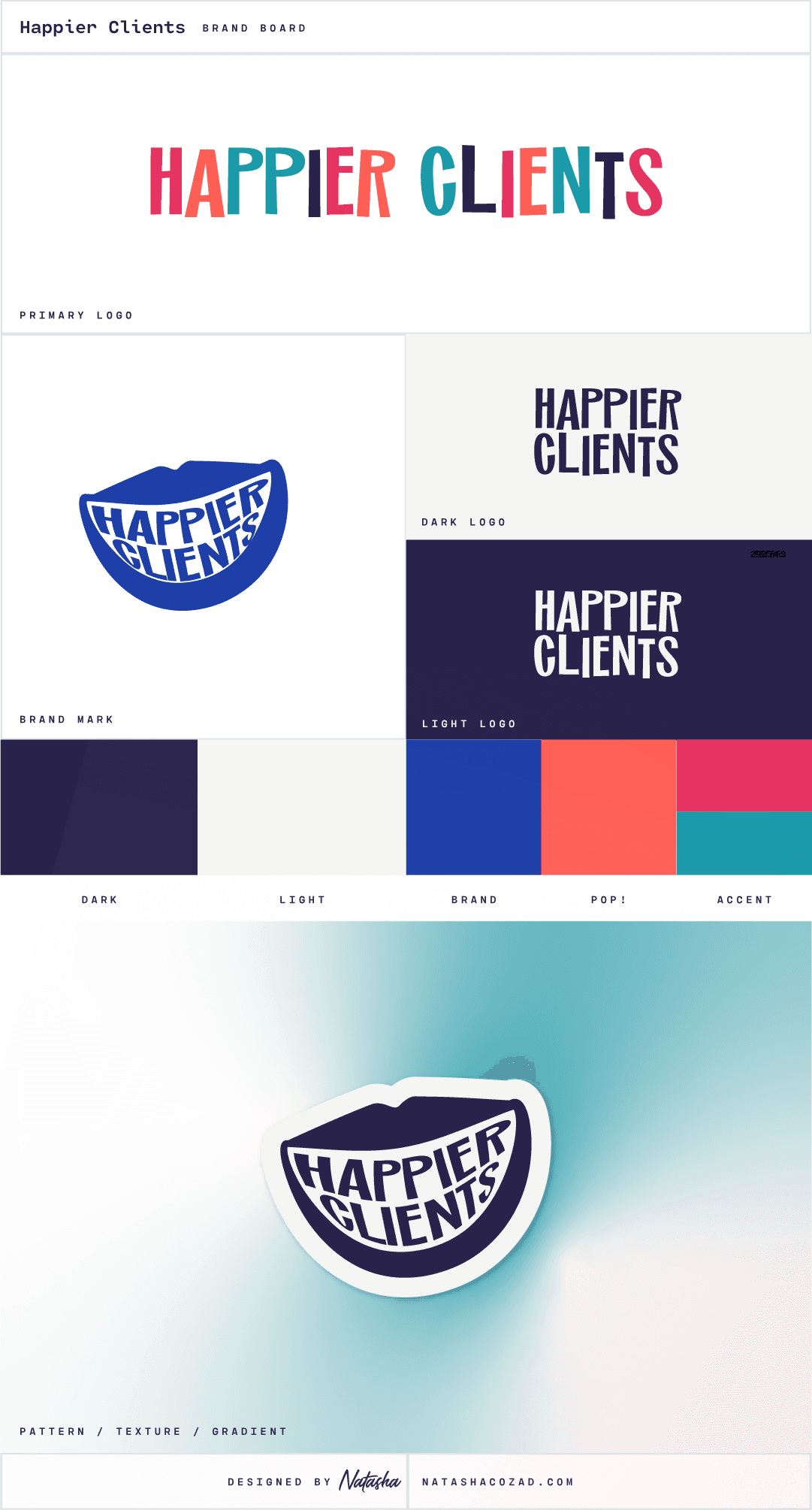 Happier Clients Brand Board