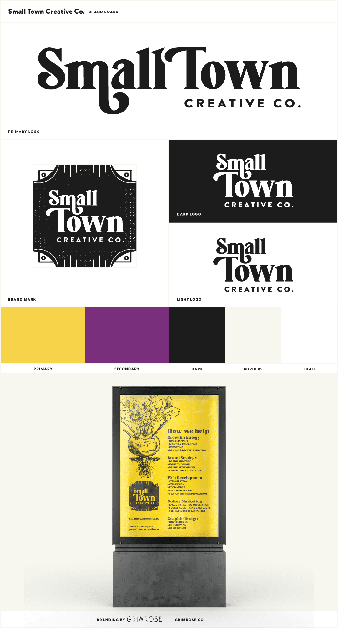 Small Town Creative Co. Brand Board